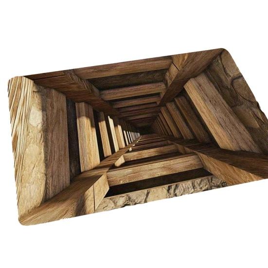 3D Optische Täuschung Fußmatte Rutschfest Vision Teppich mit Atemberaubendem 3D Visuellen Effekt Design Teppich für Wohnzimmer Schlafzimmer Flur Pflegeleichter Teppich