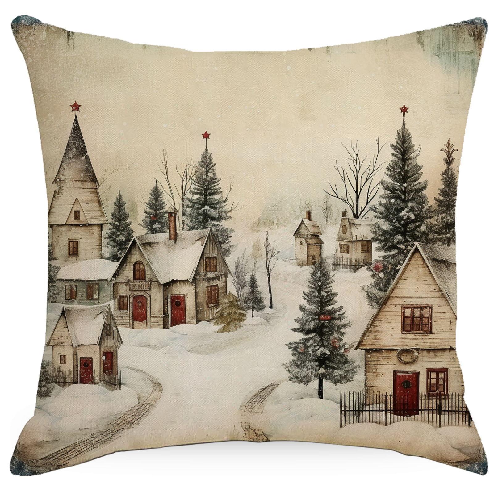 

Різдвяна наволочка Подушка для офісного сидіння Домашня приліжкова наволочка