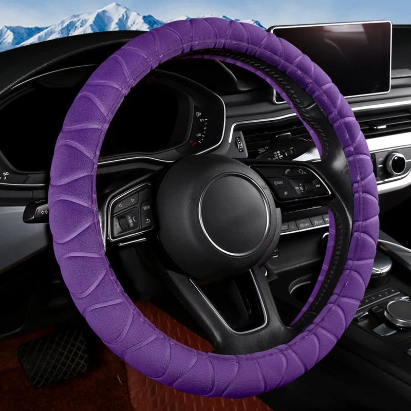 38Cm Soft Winter Warm Plush Car Steering Wheel Cover Universal Steering Wheel Cover For Car Auto Interior Accessories