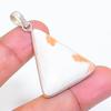 Natural Orange Scolecite Gemstone 925 Sterling Silver Jewelry Pendant 1.65" ZS-188