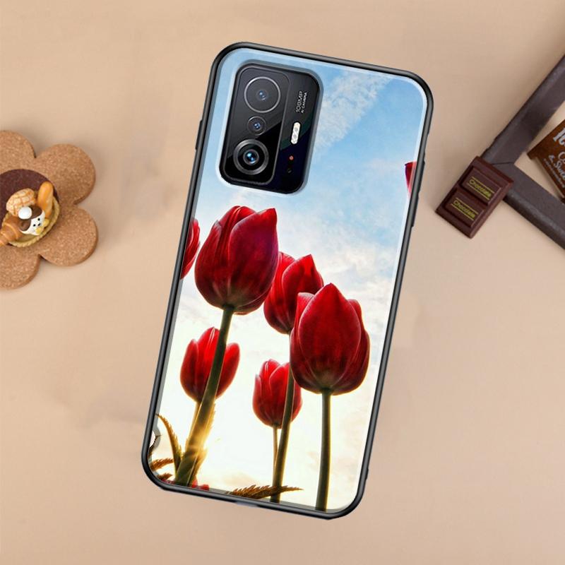 

Цветочный чехол с тюльпанами для Xiaomi POCO X7 X6 X5 X3 Pro F3 F5 F6 M6 Pro 13 14 Ultra 11T 12T 13T 14T Pro Xiaomi 14