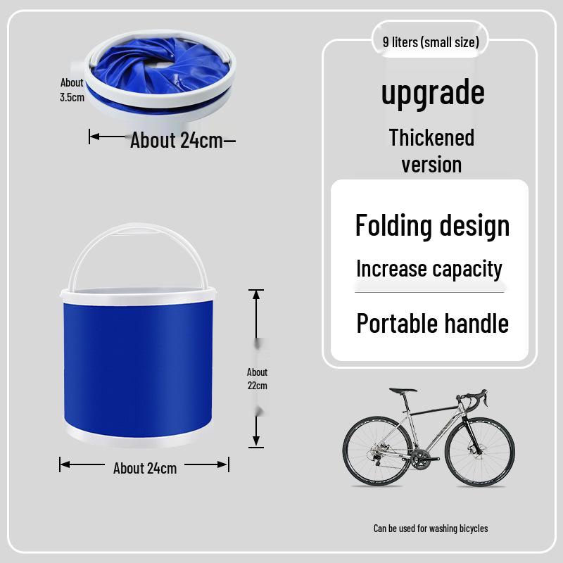 

Collapsible Vehicle-Mounted Portable Car Wash Bucket for Outdoor Travel and Fishing