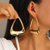 Exaggerated Irregular Geometric Hoop Earrings Fashion Simple Versatile Perfect Women's Daily Parties Dates Wearing Earrings