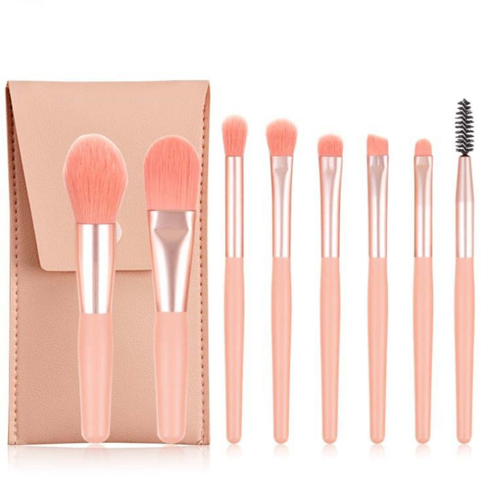 

8PCS Fashion Portable Makeup Brush Set Foundation Brush Eye Shadow Brush Set розовый