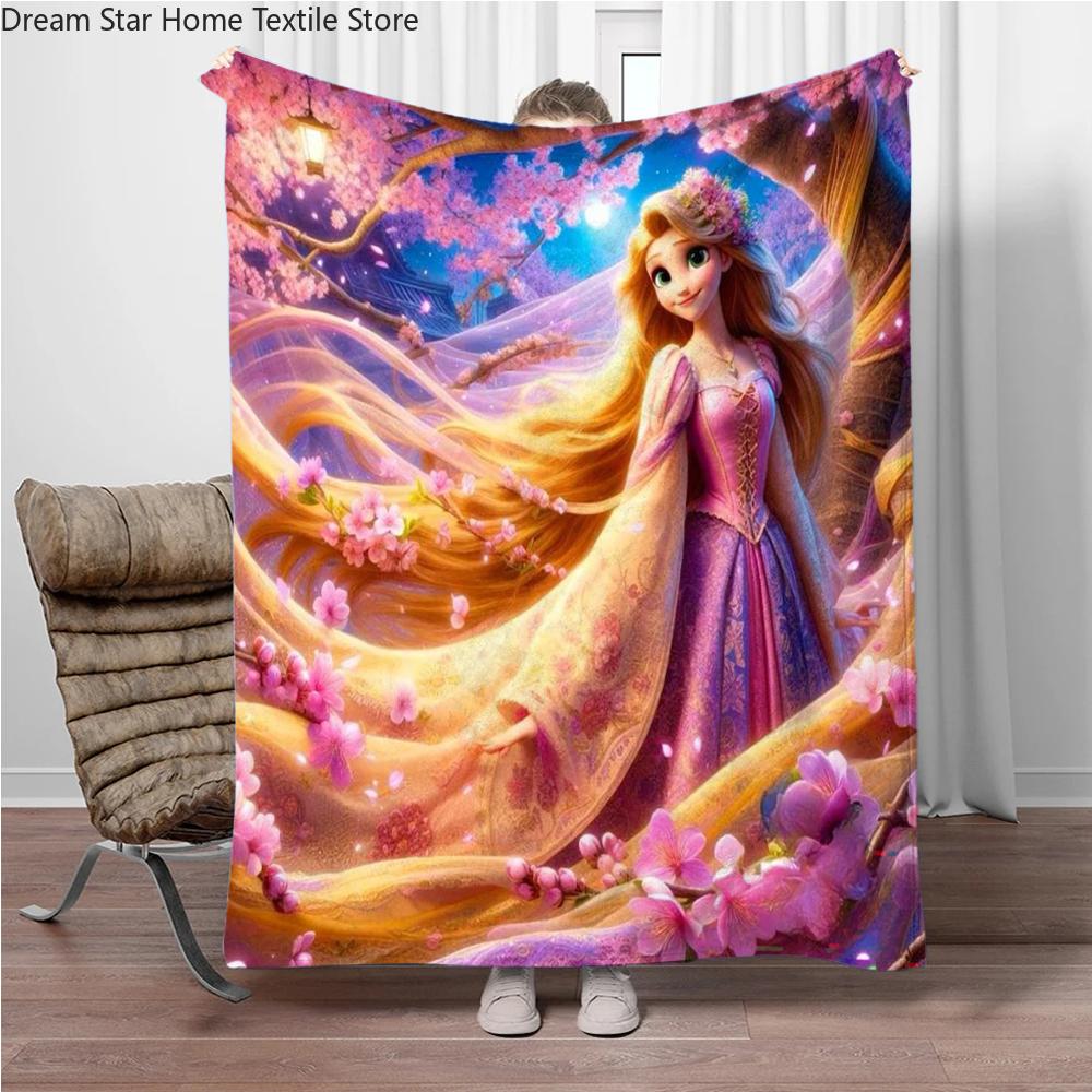 Kreslená Rapunzel Flanelová deka Dětská teplá měkká deka na pohovku postel Krycí deka Vhodná k narozeninám Suvenýry Dárky