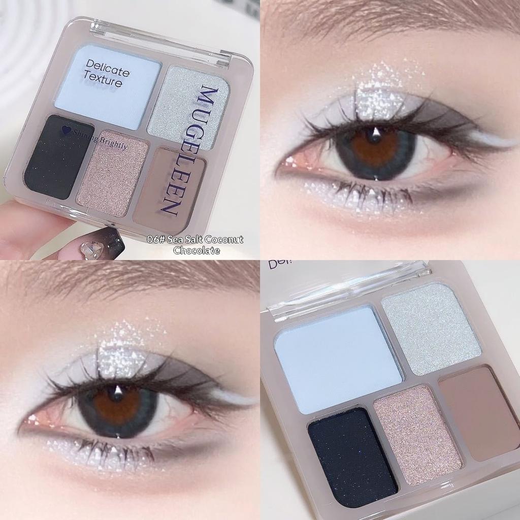 Eye Five Color Eyeshadow Disc Pink Brown Earth Color Cement Pearlescent Eyeshadow Schoolgirl Portable Eyeshadow Disc