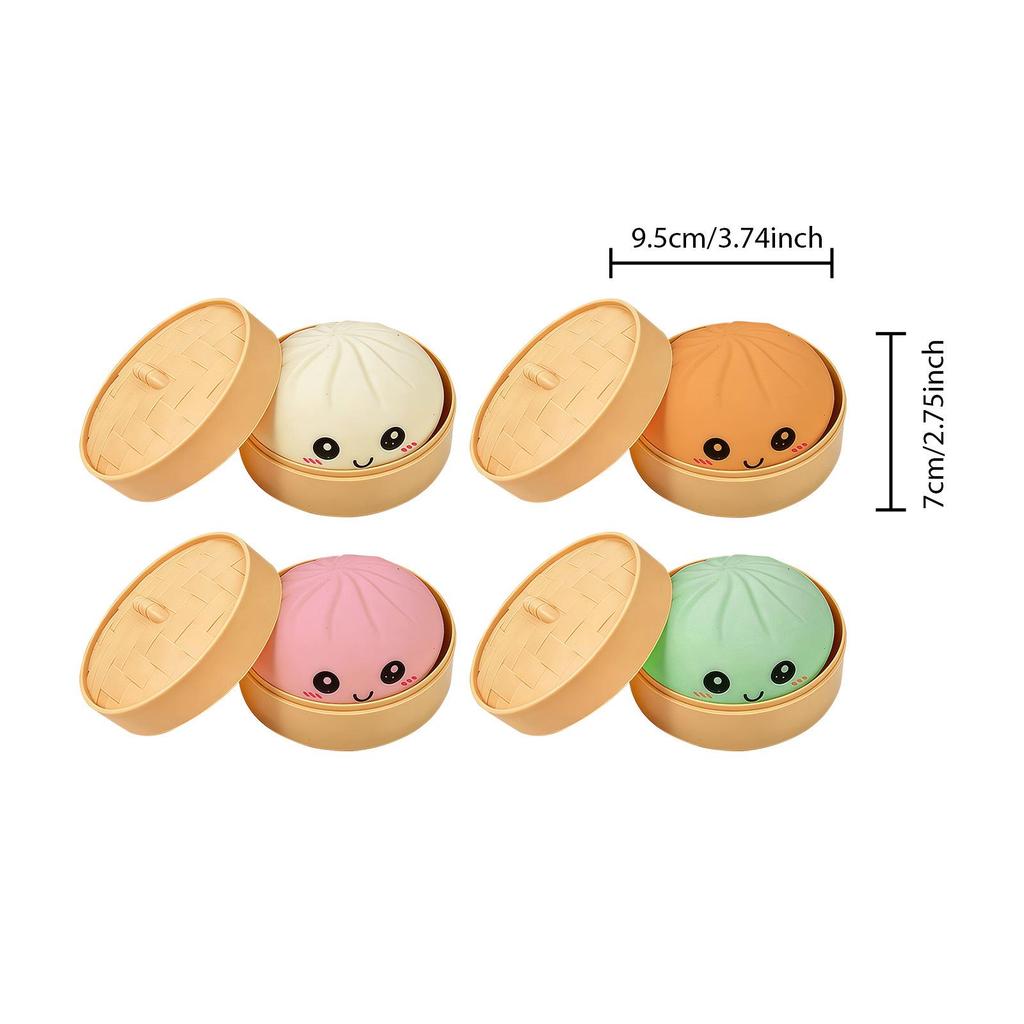 Portable Non-Stick Soft Baozi Squeeze Toy for Fun Stress Relief