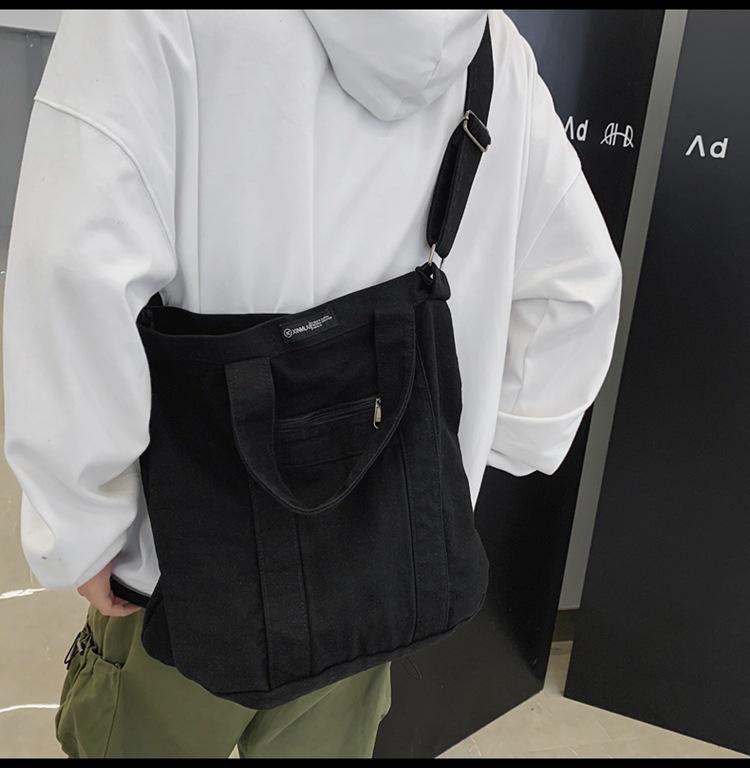 Retro Canvas Bag 2025: Unisex Korean Casual Shoulder-Crossbody Handbag