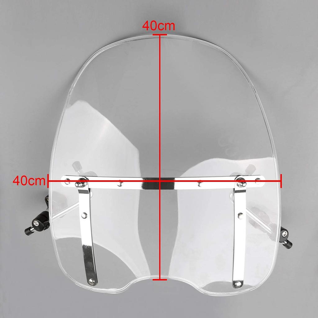 Bruce Shark Motorcycle Windshield Panel for and Kawasaki Cruisers & Honda, Harley, Suzuki, Yamaha,
