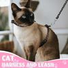 Auidy_6TXD 3 Pack Cat Harness and Leash Reflective Cat Harness Escape Proof for Walking Adjustable Kitten Harness for Small Medium Cats