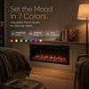 YODOLLA Recessed Electric Fire 37.2 Inch, 1500W Slim Fireplace Insert