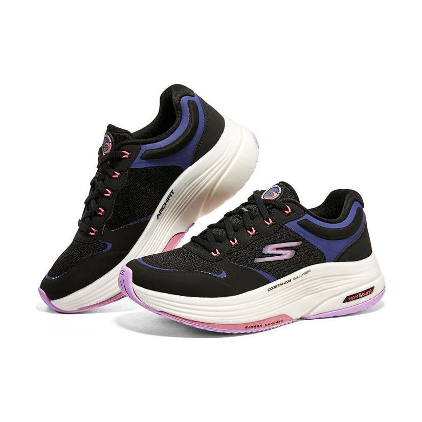 Skechers Go Walk Distance Walker Low Top Sports Casual Shoes Women sneaker Black 125130-BKLV
