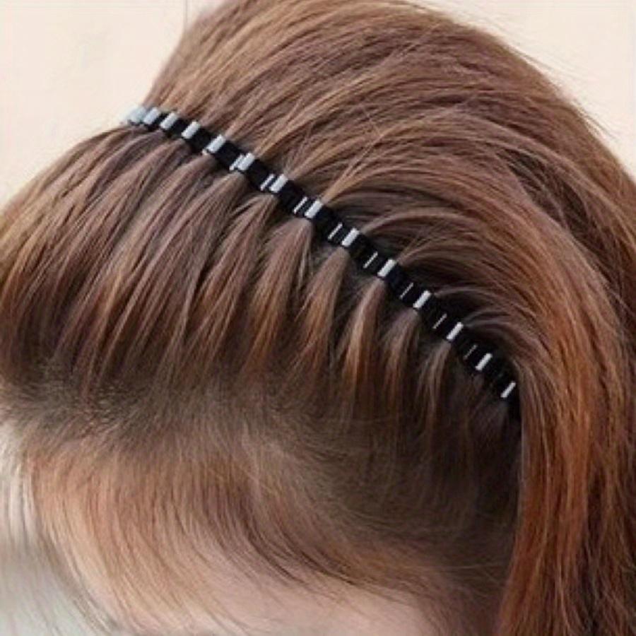

Chic Minimalist Wave Metal Hairband in Black, Suitable for All Genders, for Face Washing and Managing Loose Hair чорний