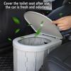 Tragbare Campingtoilette für Erwachsene Outdoor mit Deckel Faltbare Komposttoiletten zum Wandern Wasserdichte Porta Potti, Auto-Camping-Essentials