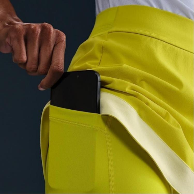 Nike Logo Built-In Shorts Casual Skirt Women Bottoms Yellow HF6449-344