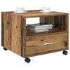 Coffee Table with Drawers Reclaimed Wood Look 55 X 55 X 45 Cm Engineered Wood