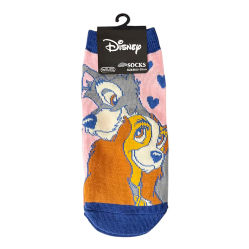 Small Planet Disney Character Socks, Lady and the Tramp/Nakayoshi, Women's Size 23-25cm