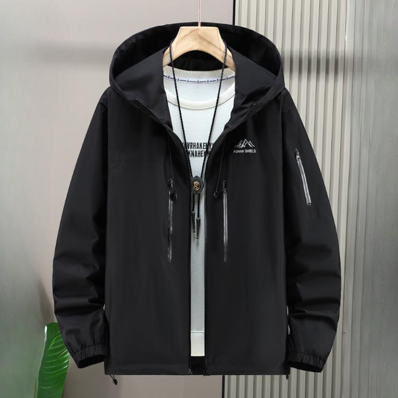 Men's Plus Size 11XL 12XL Plus Fat Hooded Spliced Top - Functional Interchange Jacket Coat