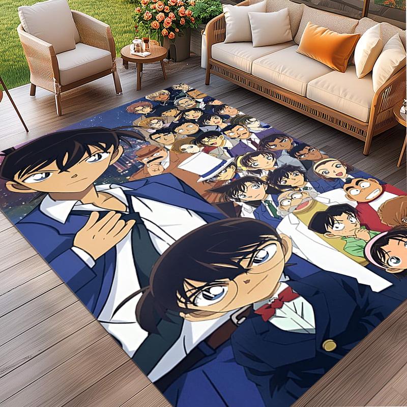 Detective Conan Print Rug, Washable Floor Carpet, For Entryway Dorm Laundry Room Office Study, Home Decor Birthday Christmas Gift