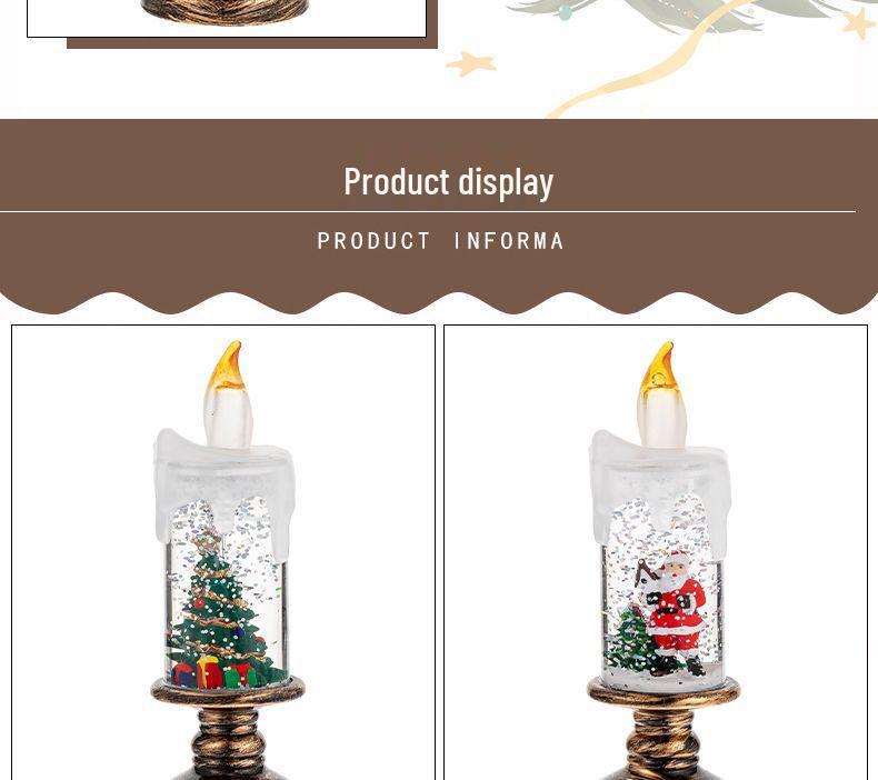 Cross-border Christmas Snowflake Candle and Crystal Ball Lights - Creative Christmas Gifts