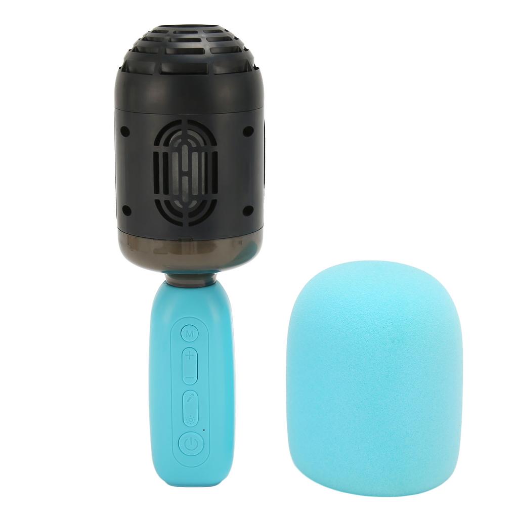 Handheld Karaoke Mic with RGB Light Support Memory Card Portable Wireless Bluetooth Singing