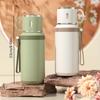 600ml Sports Thermal Water Bottle  316 Stainless Steel Insulated Thermos Bottle Leak-Proof with Flip Lid for Gym Cycling Hiking