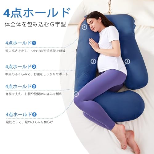 ROCYJULIN Maternity Body Pillow, Memory Foam Nursing Cushion, Multifunctional U-Shaped Pillow, Envelops Your Upper Body, Maintains Posture, Full Body