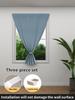 No Drill Velcro Blackout Curtain Eco Friendly Polyester Sun Shield Window Shade