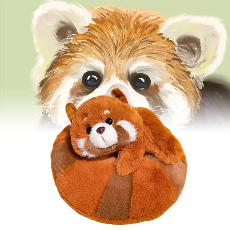 Doughnut Lesser Panda Plush Toys Cartoon Stuffed Doll Room Decorations Kid Gift