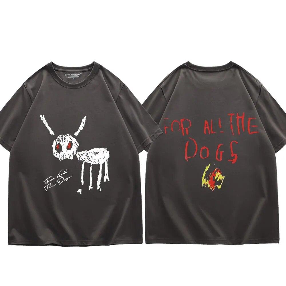 Rapper Drake for All The Dogs Graphic T Shirts Unisex's Women Hip Hop Trend Short Sleeve T-shirts Fashion Vintage Oversized T-shirt