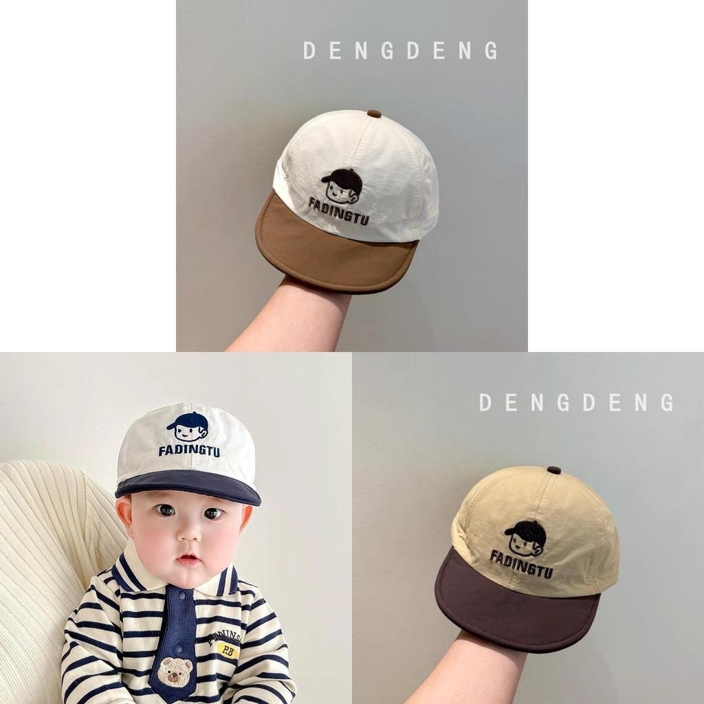 Baby-Sonnenhut mit kurzem Schirm für den Sommer Sonnenschutz Kinder Baumwoll-Baseballkappe