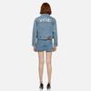 Evisu SS24 All Over Logo And Seagull Embroidery Oversized Denim Jacket Women Jackets Denim-Blue 2ESHTW4DJ4054LFDP