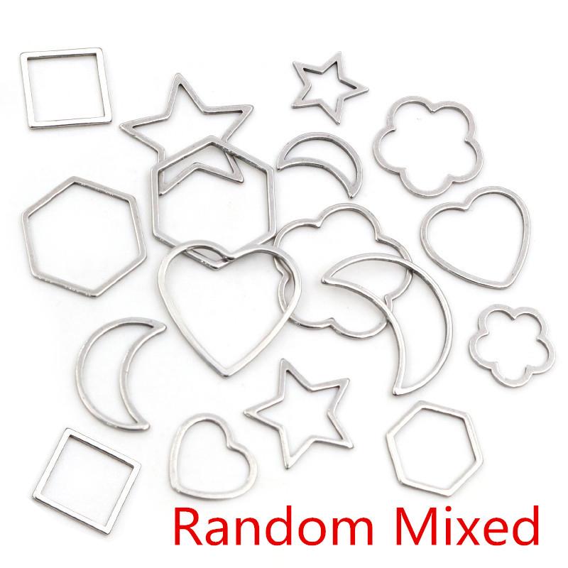 

20pcs 3-sizes Mixed Moon Star Heart Charms 316 Stainless Steel Gold Plated Pendant Charms DIY Jewelry Necklace Findings Supplies