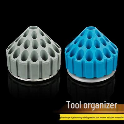 Jade Carving Tool Organizer: Engraving Grinding Head & Pin Storage Box with Bead Hole Opener