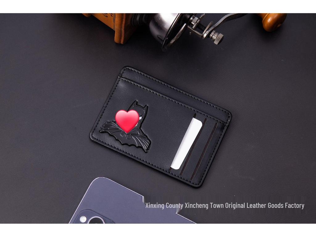 Retro Multifunkční Kovový 3D Držák na Karty Marvel Batman Neformální Pánská Peněženka