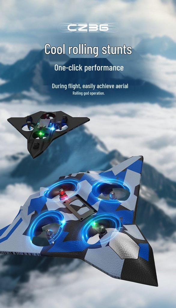 Cross-border Model Airplane Fighter: Durable Beginner Quadcopter Drone Remote Control Toy for Boys.