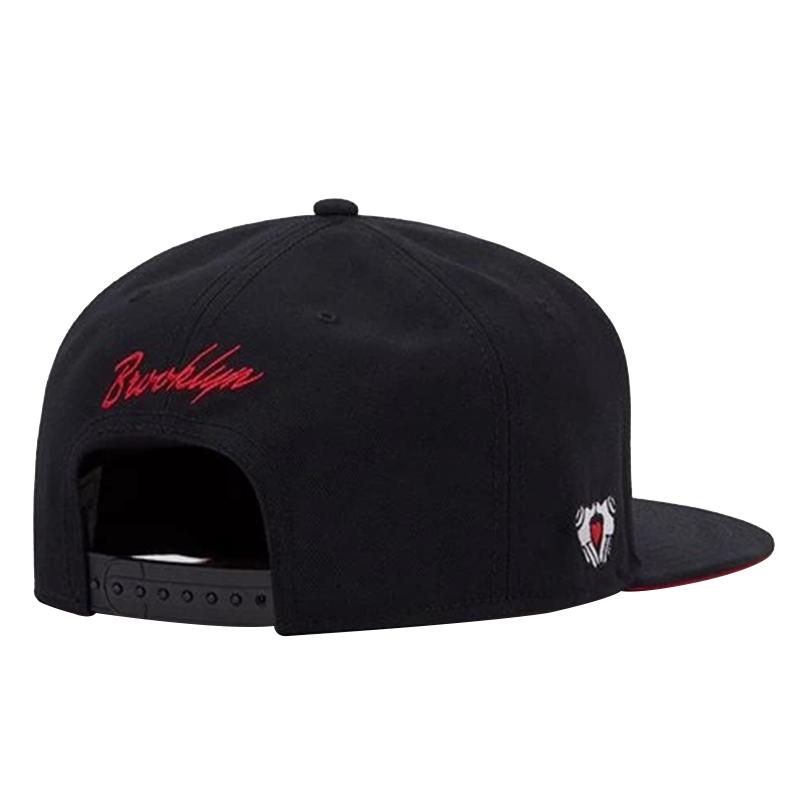 Cappellino snapback hip hop in cotone nero Brooklyn per uomo donna adulto casual da esterno cappellino da baseball osso