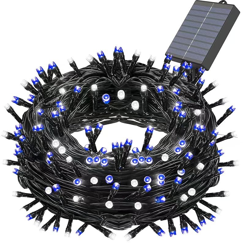 

AKIRARI Solar Illumination Lights, 300 Bulbs, 30m Length, 8 Patterns, Automatic OnOff, Memory Function, Controller Included, Energy-Saving, IP65