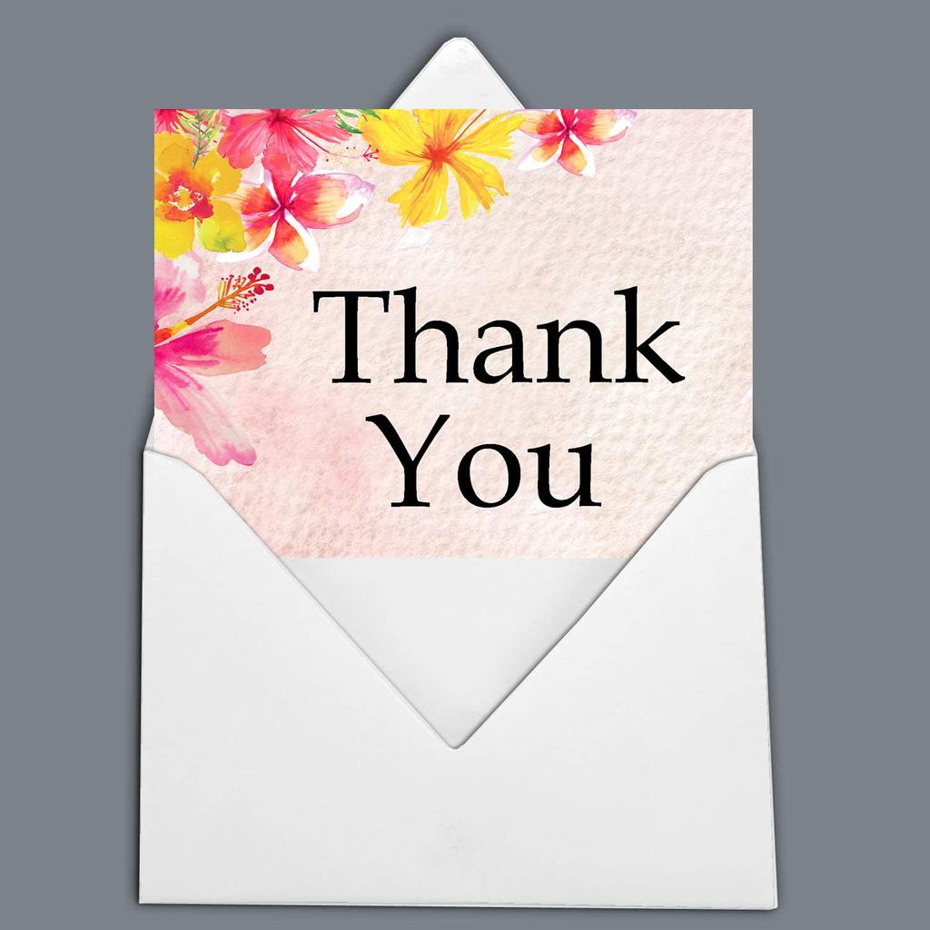 Darling Souvenir Baby Shower Thank You Notes Folded Blank Greeting Card With White Envelopes - 36