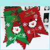 Christmas Santa Claus Pattern Hanging Flags With Colorful Nonwoven Material For Festive Room Decor
