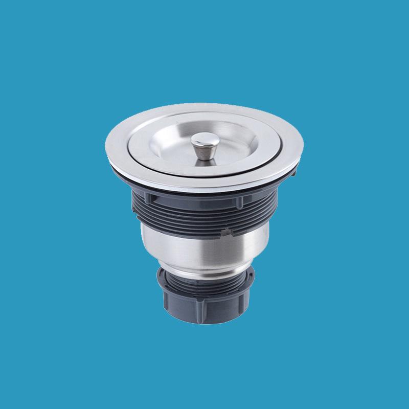 Sink Drain Assembly Kit, Removable Deep Sink Strainer Basket Kitchen Basket Drain (as the picture,Stainless Steel)