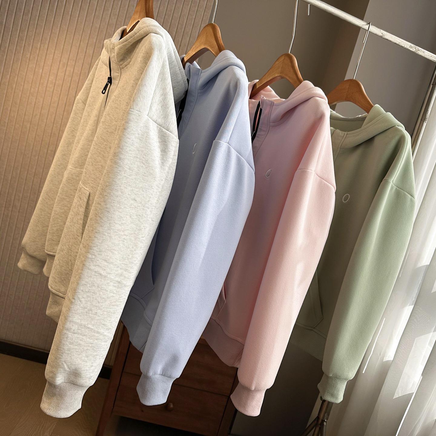 

Women s Spring & Autumn Half-Zip Hooded Sweatshirt - Korean Style Pullover Large