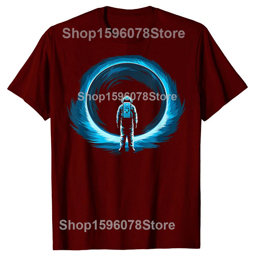 Funny Black Hole Physics Universe Graphic T Shirts Men Cotton Humor Streetwear Tee Shirt Short Sleeve Unisex Loose Clothing