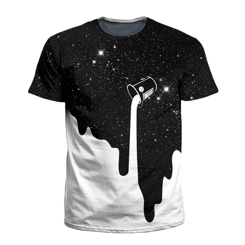 Summer Men s T-Shirt 3d Print Mushroom Short-Sleeved Tshirt Tops Magic Mushroom Print Pattern S