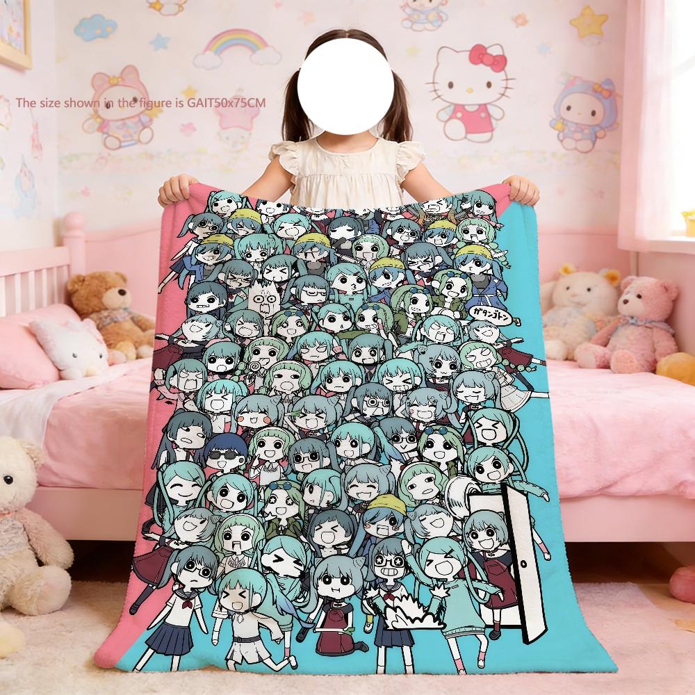 

Blanket For H-HHatsune-e Soft Throw Cute Blanket CV01M-MMiku for Picnic Bed Sofa Home Bedroom Cozy Warm Comfortable 75x90cm
