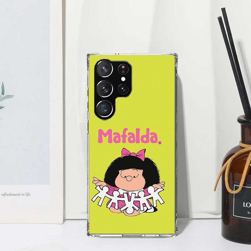 Mafalda Cartoon Phone Case For Samsung Galaxy Note 20 Ultra 10 Plus 9 8 M11 M12 M21 M30S M32 M51 M52 J4 J6 + J8 Art Fundas