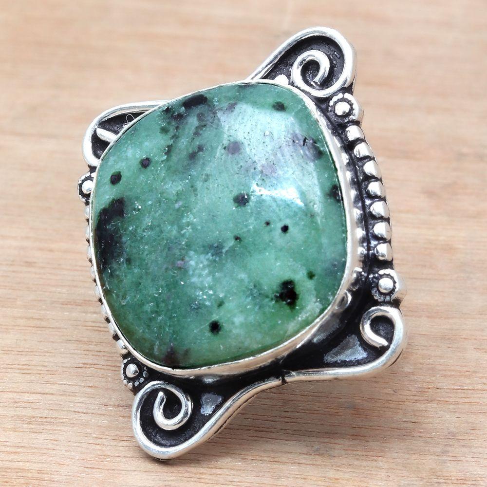 Ruby Zoisite Gemstone Handmade Silver Jewelry  "8"