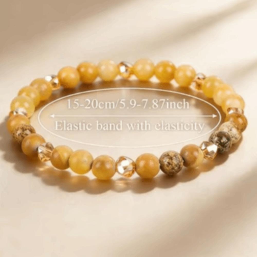 Handgefertigtes Citrin Naturstein Armband 6mm Perlen Perlenarmband für Paare passend