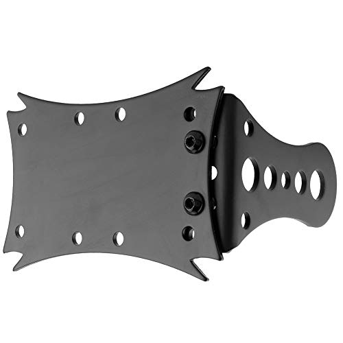 Motorcycle Retro Side Mount License Plate Holder Bracket - Aluminum Alloy, Universal Fit (22*13*6cm) (Black)