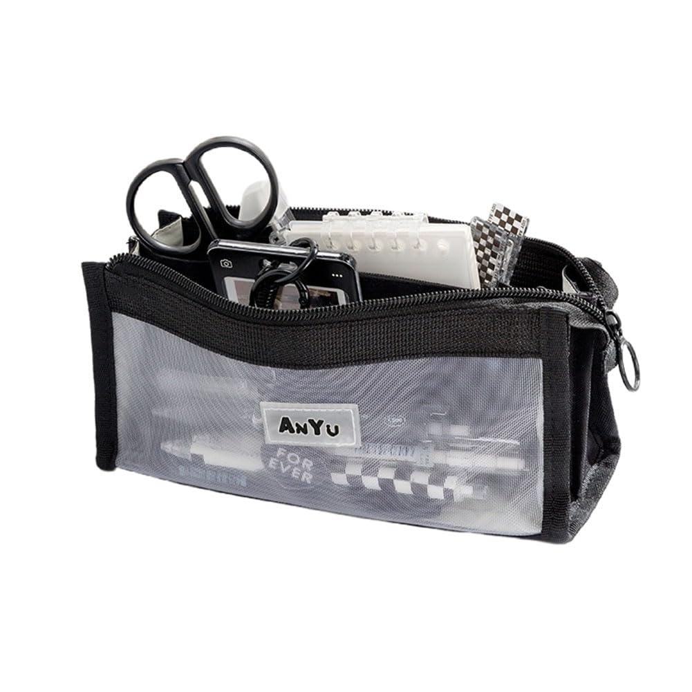 

Nannlia Прозрачный карандаш Большой Корейский Простой Подходит для мальчиков и девочек среднего старшего и студенческого возраста Футляр, Вместимость, Стильный, Стиль, Милый, Стильный, чёрный